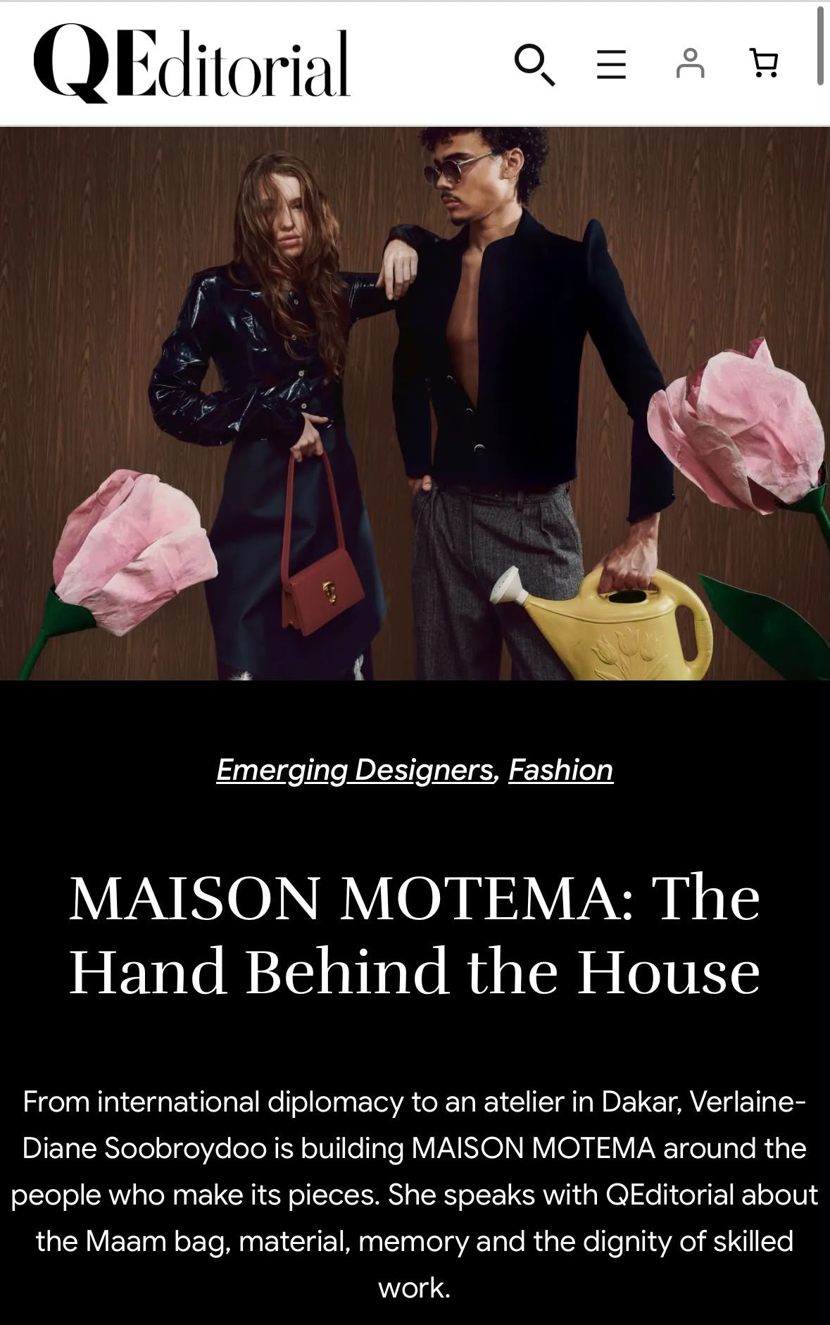 MAISON MOTEMA Featured in QEditorial