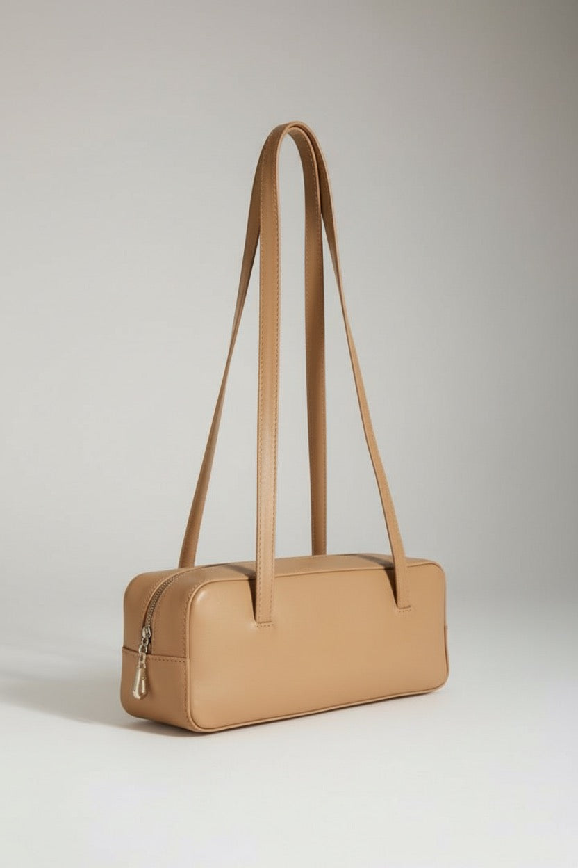 The Zale Baguette Bag, Sand