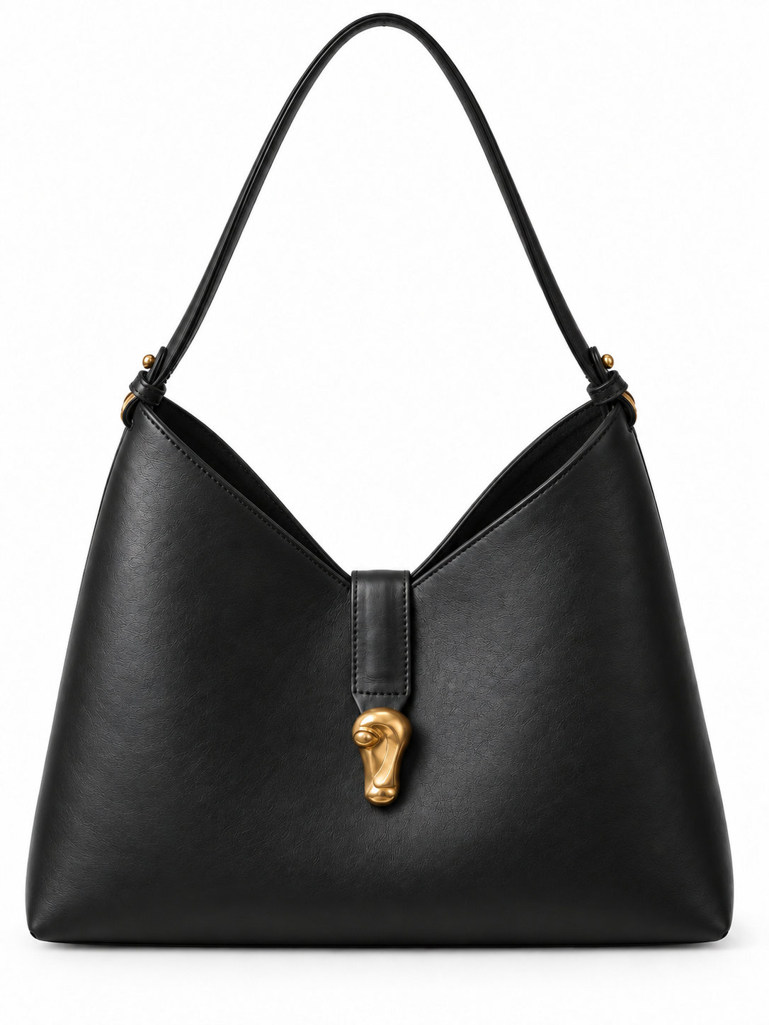 The Cayor, Noir Full-Grain Leather Tote