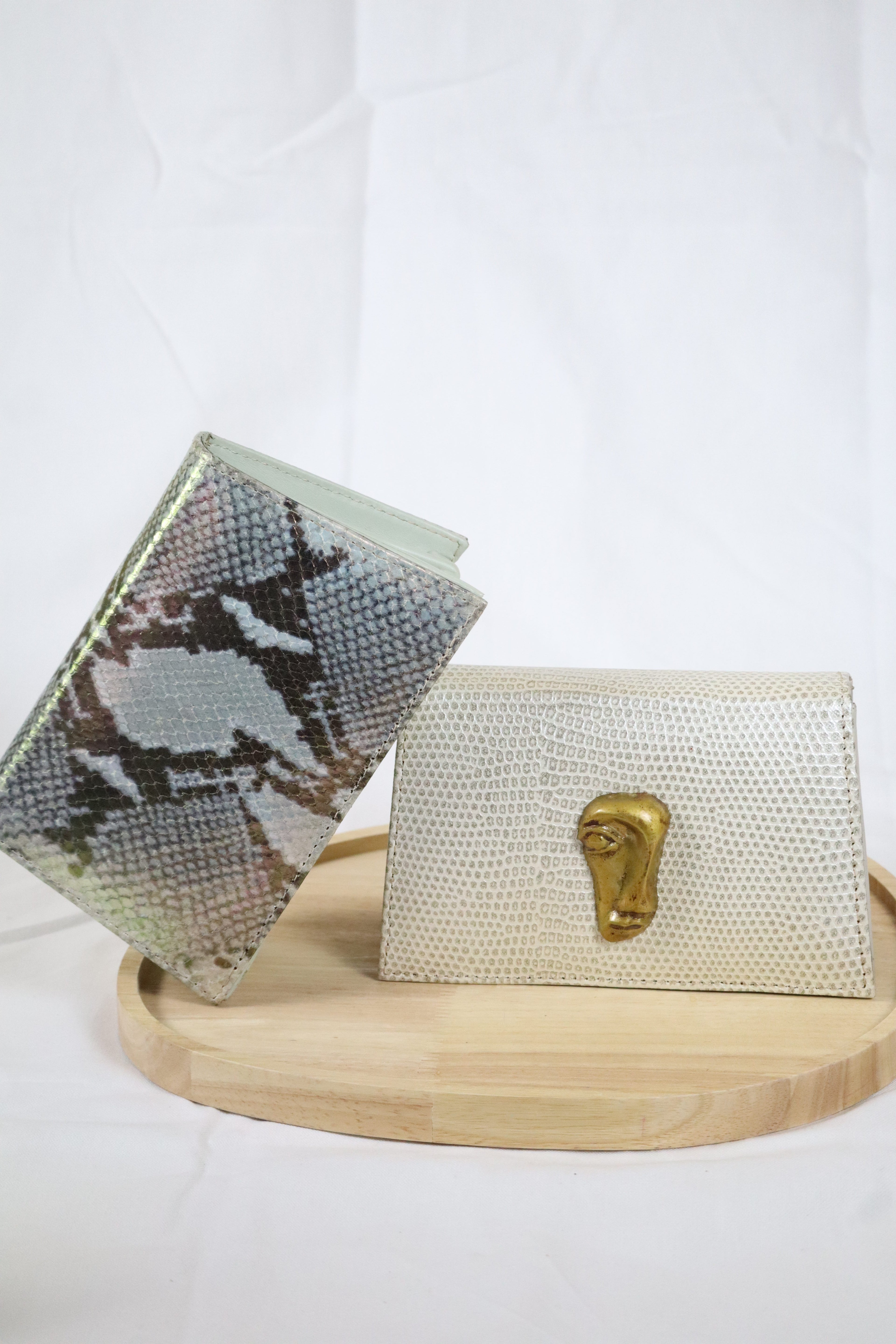 The Maam Bag – Baby Blue Snake Metallic