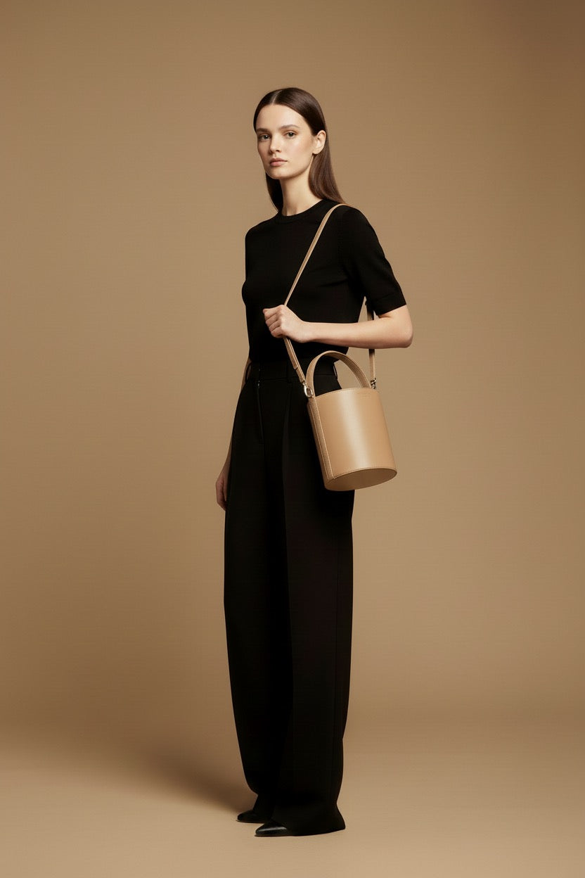 The Lexi Bucket Bag, Sand