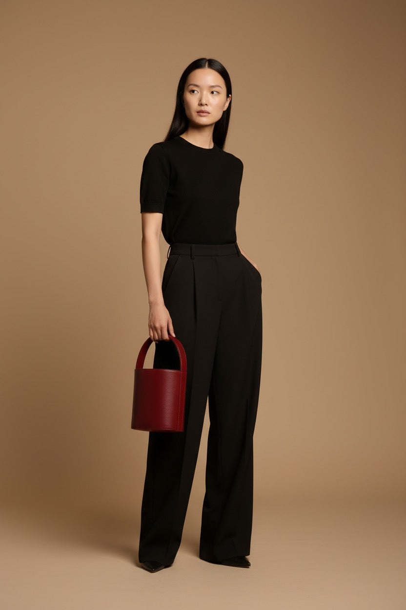 The Lexi Bucket Bag, Deep Burgundy