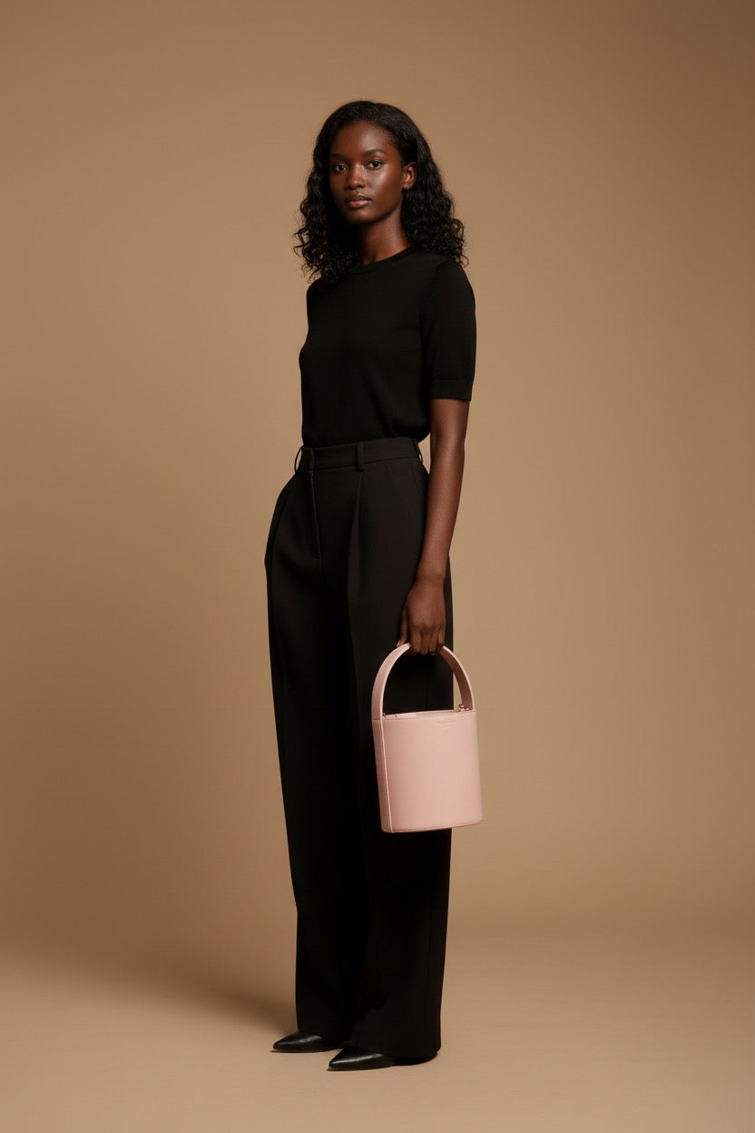 The Lexi Bucket Bag, Rose Powder