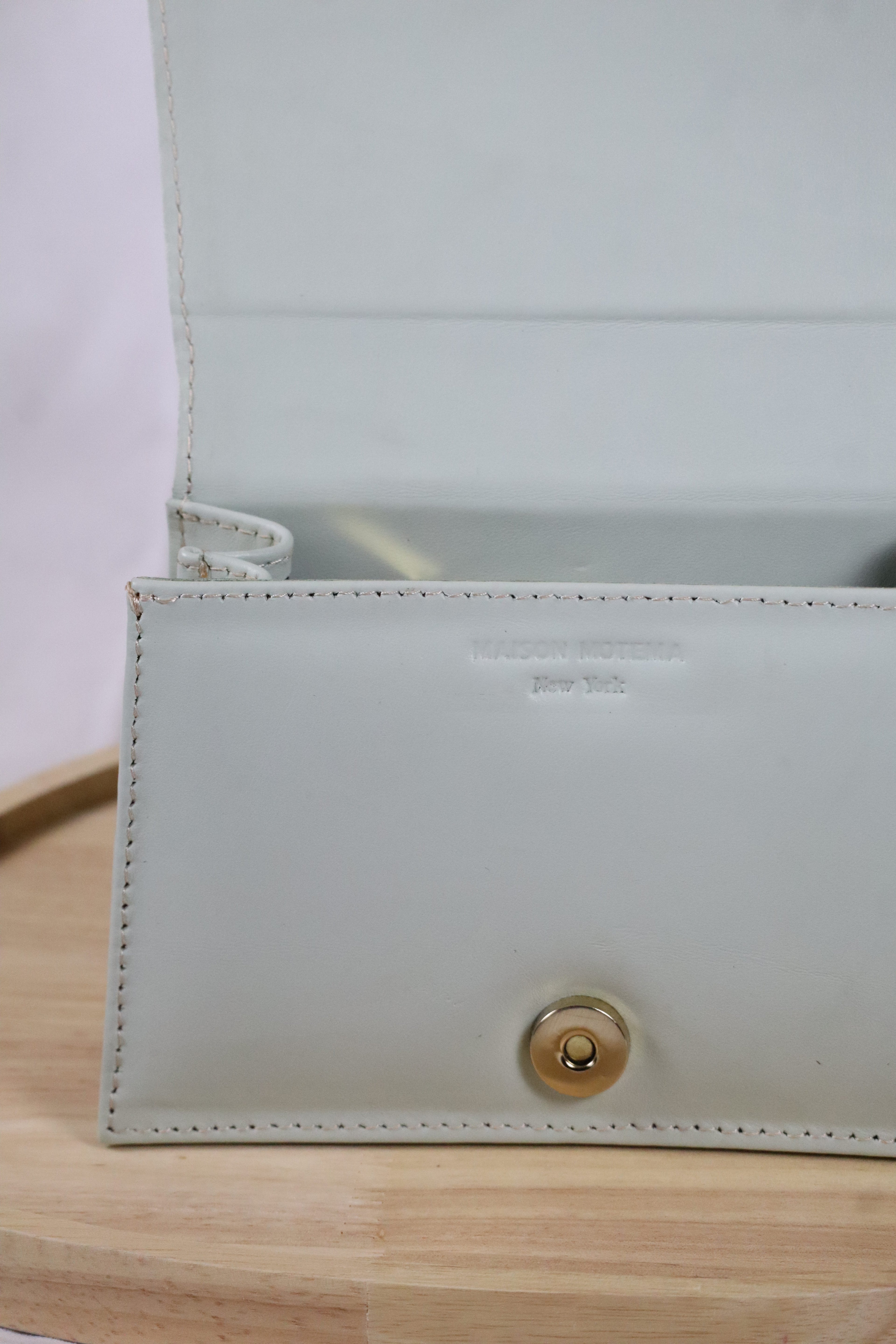 The Maam Bag – Baby Blue Snake Metallic